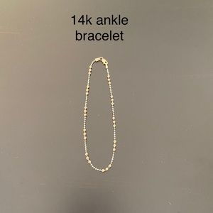 14k Gold Two-Tone Ankle Bracelet
